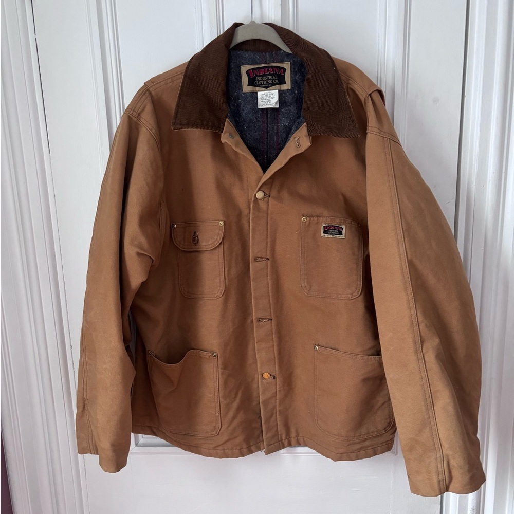 Vintage Indiana Brand Blanket Lined Work/Chore/Utility Coat Button Front Size 50
